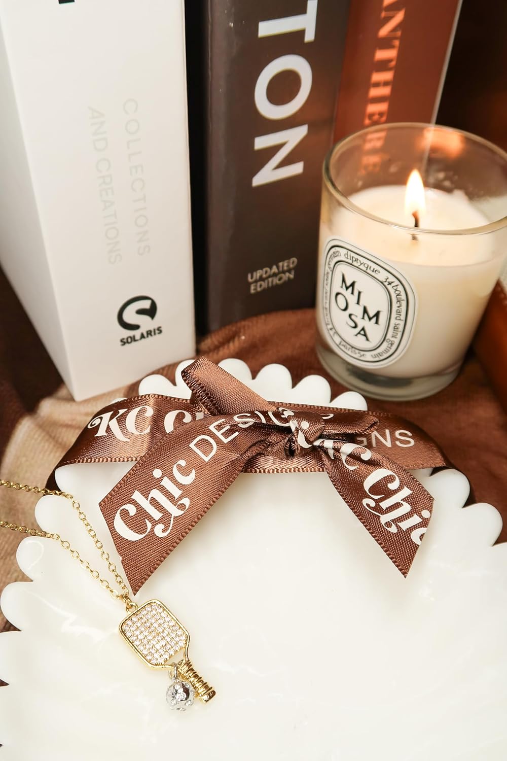 KC Chic Designs Pickleball Passion 316 Stainless Steel Necklace | Water and Tarnish Resistant | Hypoallergenic, Lead, Nickel & Brass Free | Dainty Pickleball Paddle, Necklace for Women, Gift for Her - Image 2