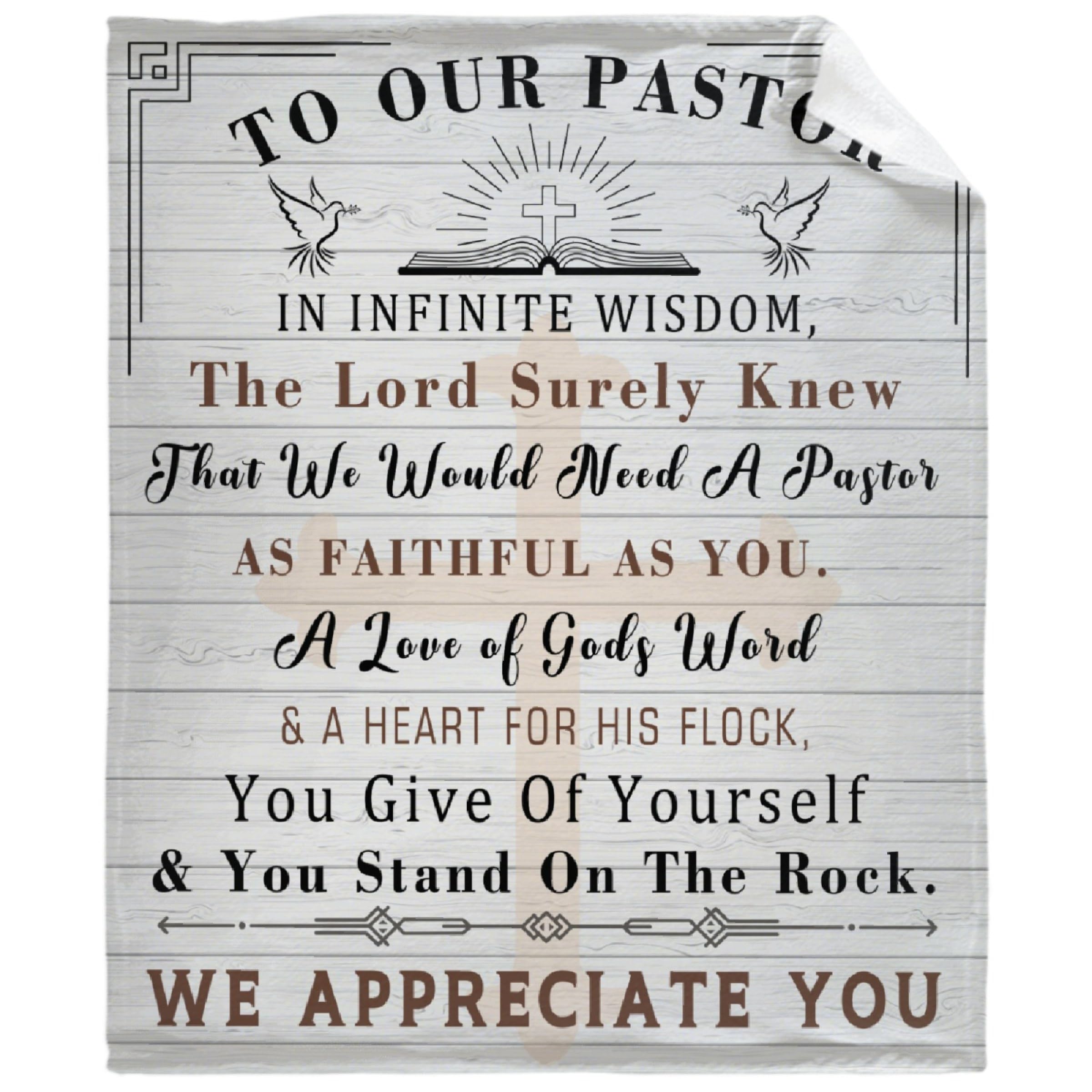 Pastor Appreciation Blanket Gift for Boy Girl Pastor Appreciation Gifts Throw Warm Cozy Soft Plush Lightweight Bedding 40