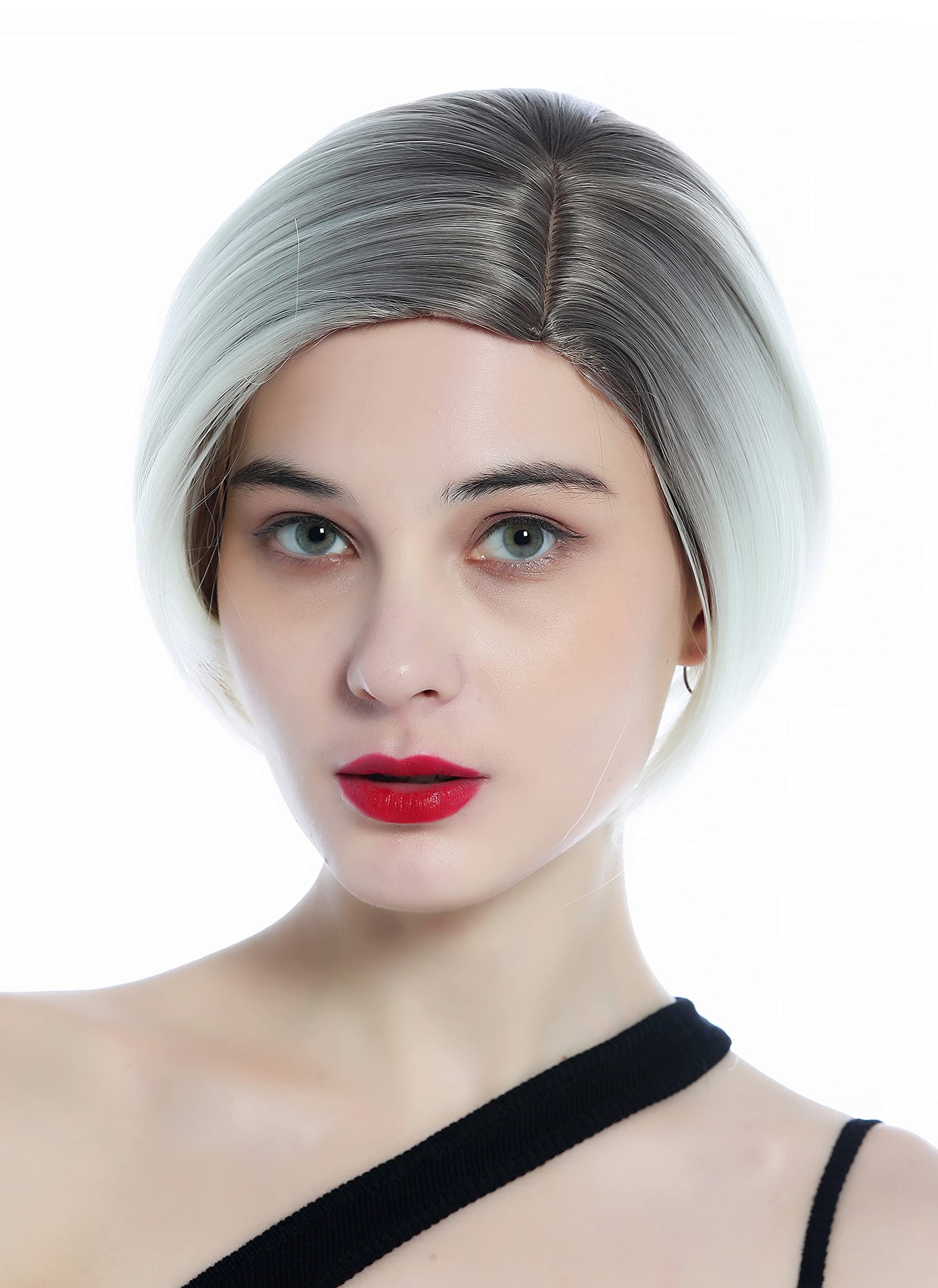 WIG ME UP - SZL0581-12T613 Ladies' Wih short smooth parting ombre dark blonde to platinum with copper blond mids