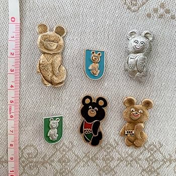 Amazon | こぐまのミーシャ ピンバッジ6点セット(1980年モスクワ
