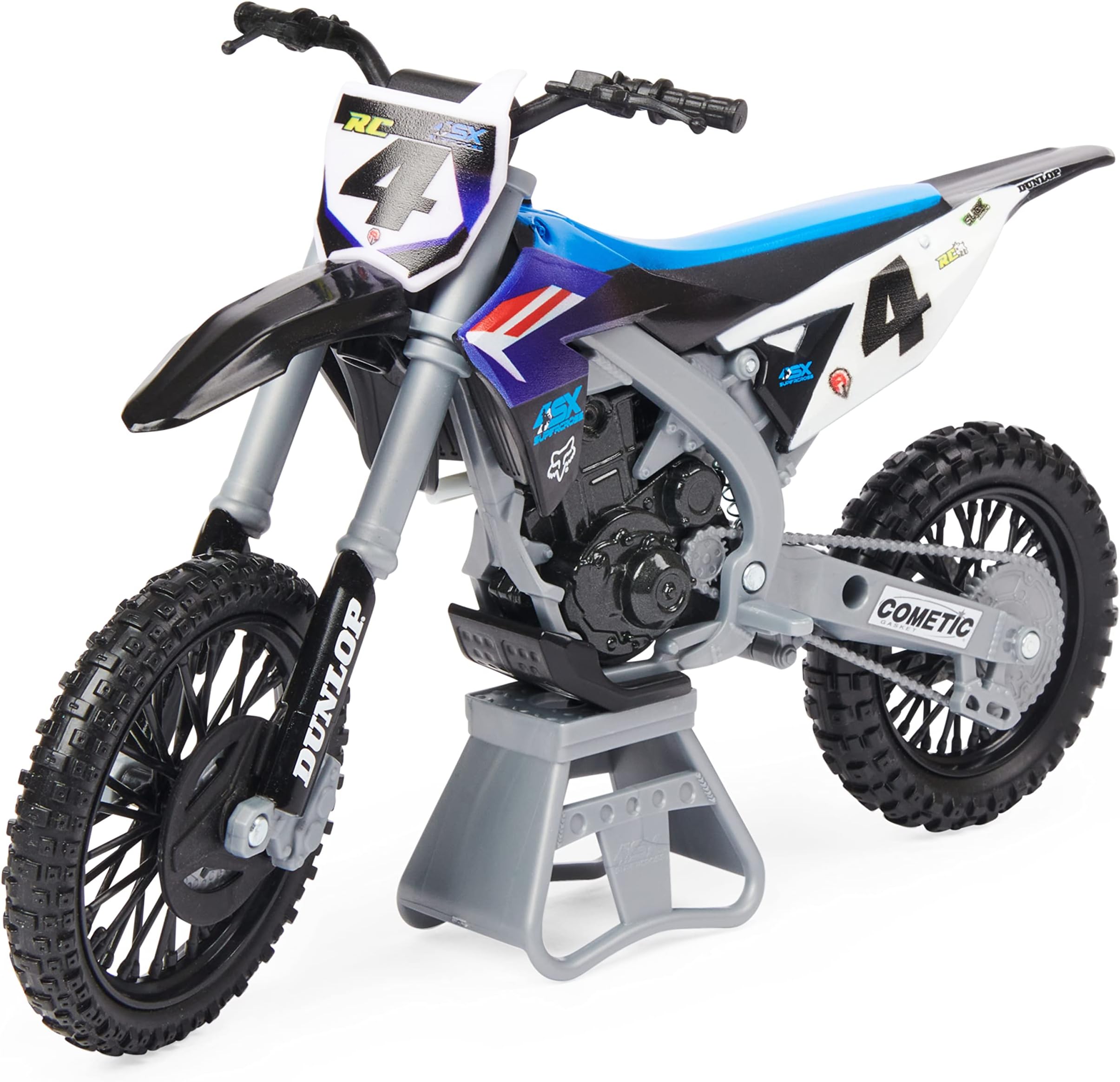 Supercross, Authentic Ricky Carmichael 1:10 Scale Collector Die-Cast Motorcycle Replica with Display Stand