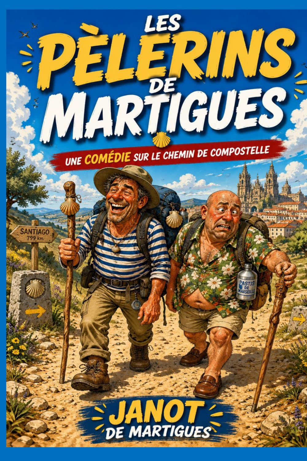 Les pèlerins de Martigues: Janot et Ludo sur le chemin de Saint-Jacques-de-Compostelle (Les Aventures délirantes de Janot et Cie.)