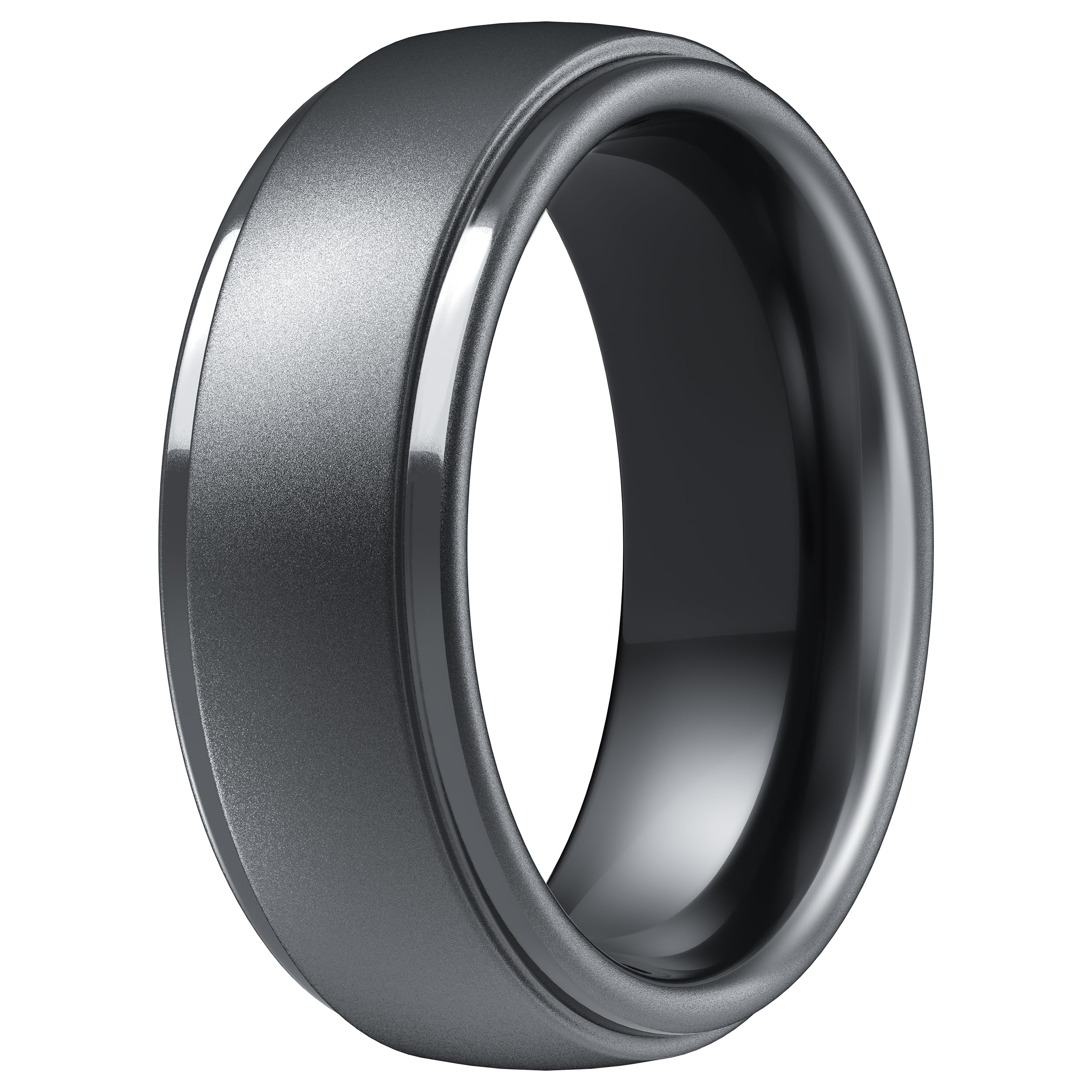 ThunderFit Silicone Rings for Men - 7 Rings / 4 Rings / 1 Ring Step Edge Rubber Wedding Bands 10mm Wide - 2.5mm Thick