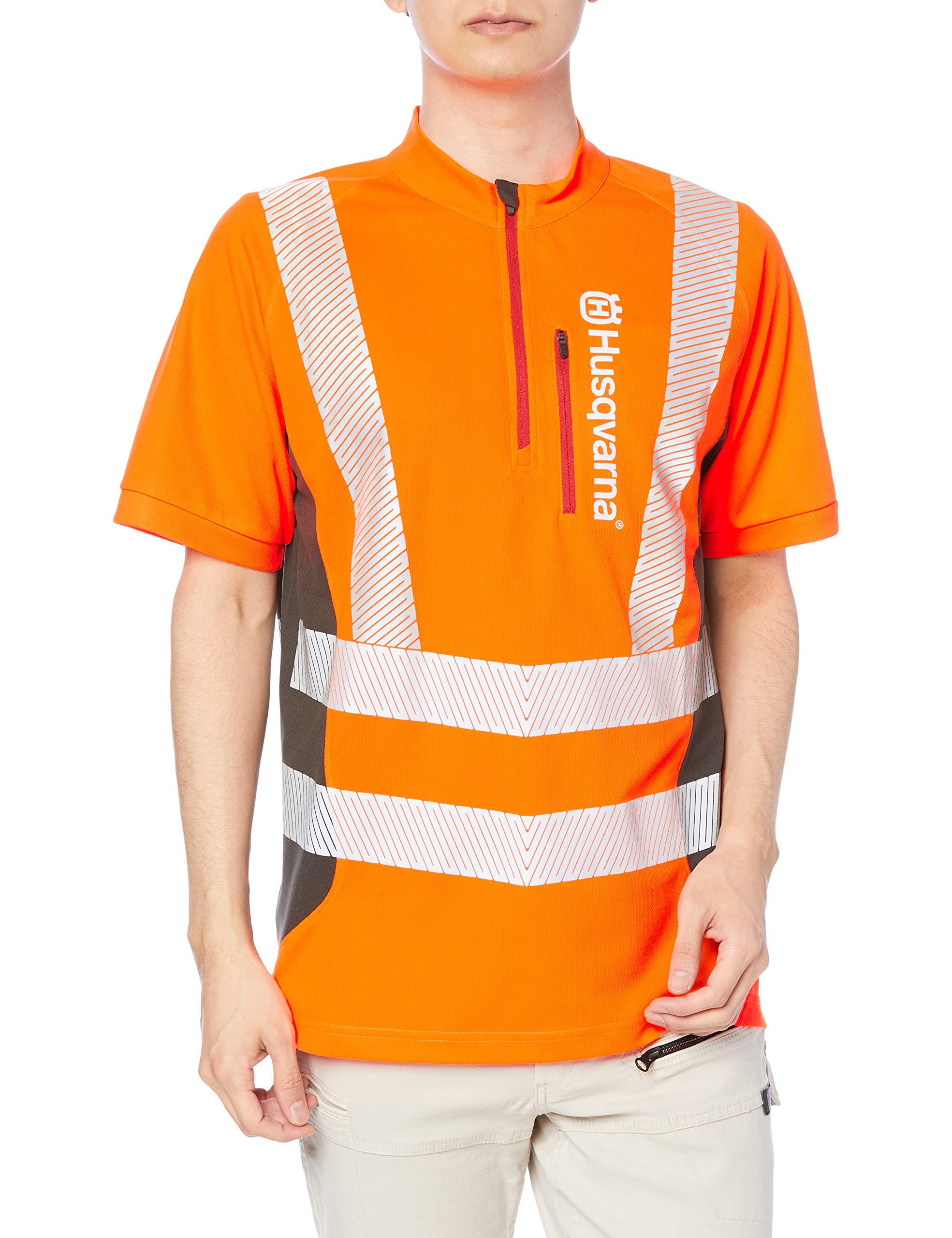 Amazon.co.jp: ハスクバーナ・ゼノア Tシャツテクニカルハイビズ半袖 M  