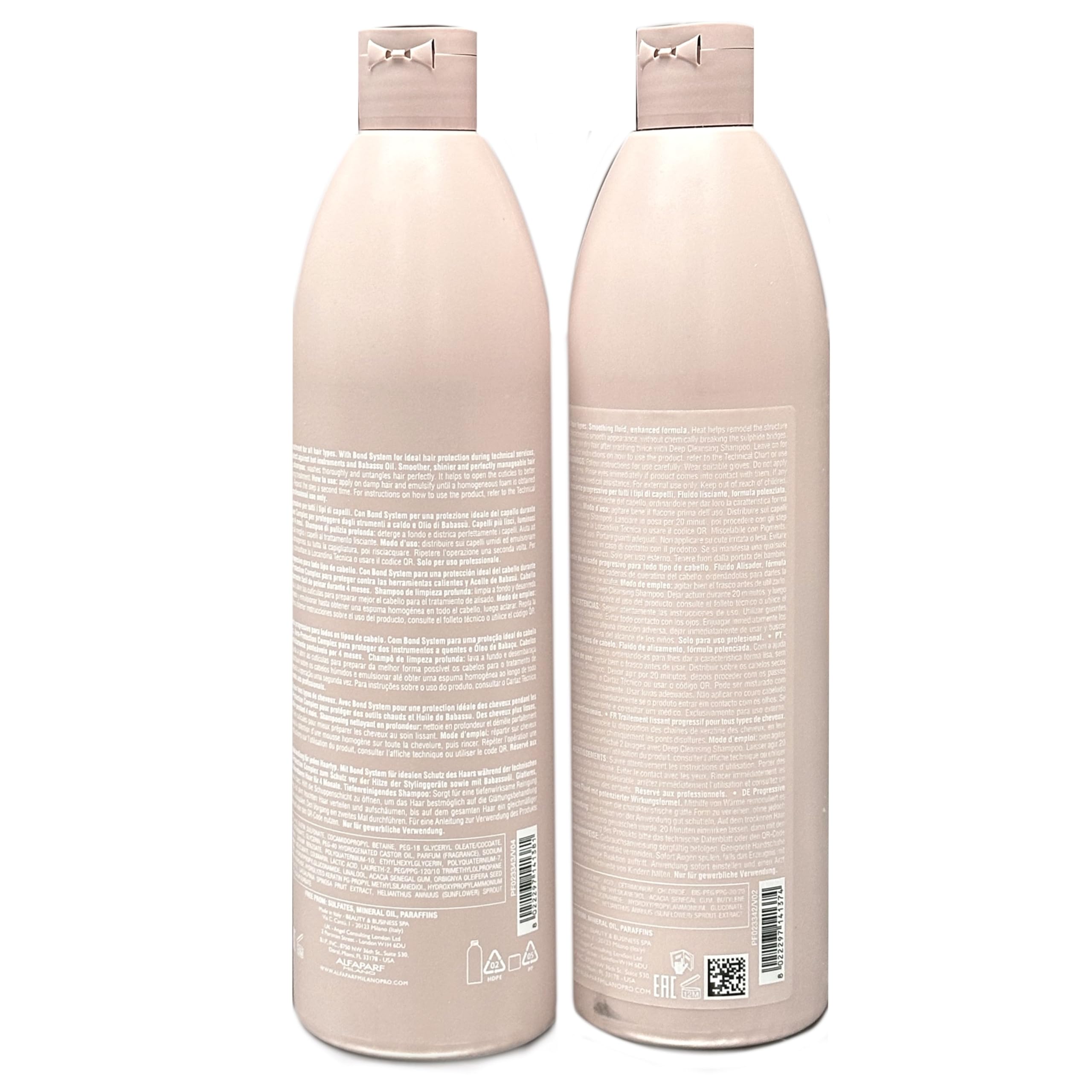 Alfaparf Lisse SET Shampoo pulizia profonda e Fluido lisciante 1-2 500 ml