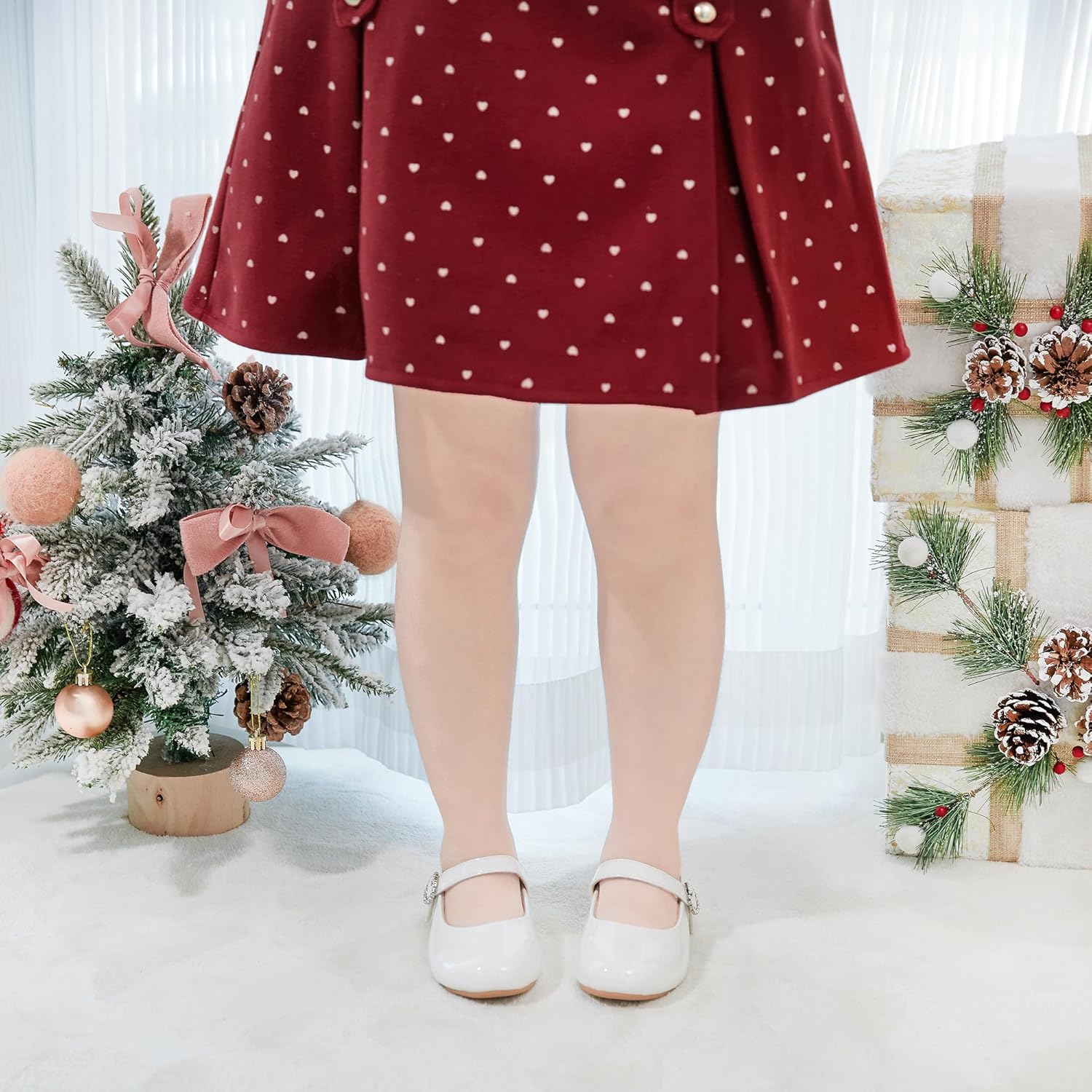 Otter MOMO Toddler Little Girls Princess Shoes Mary Jane Ballerina Flats Flower Girl Dress Shoes - Image 3