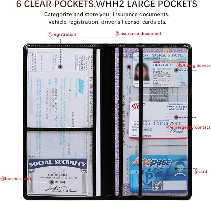 Porta Documentos para Auto Organizador de Guantera miniatura 5