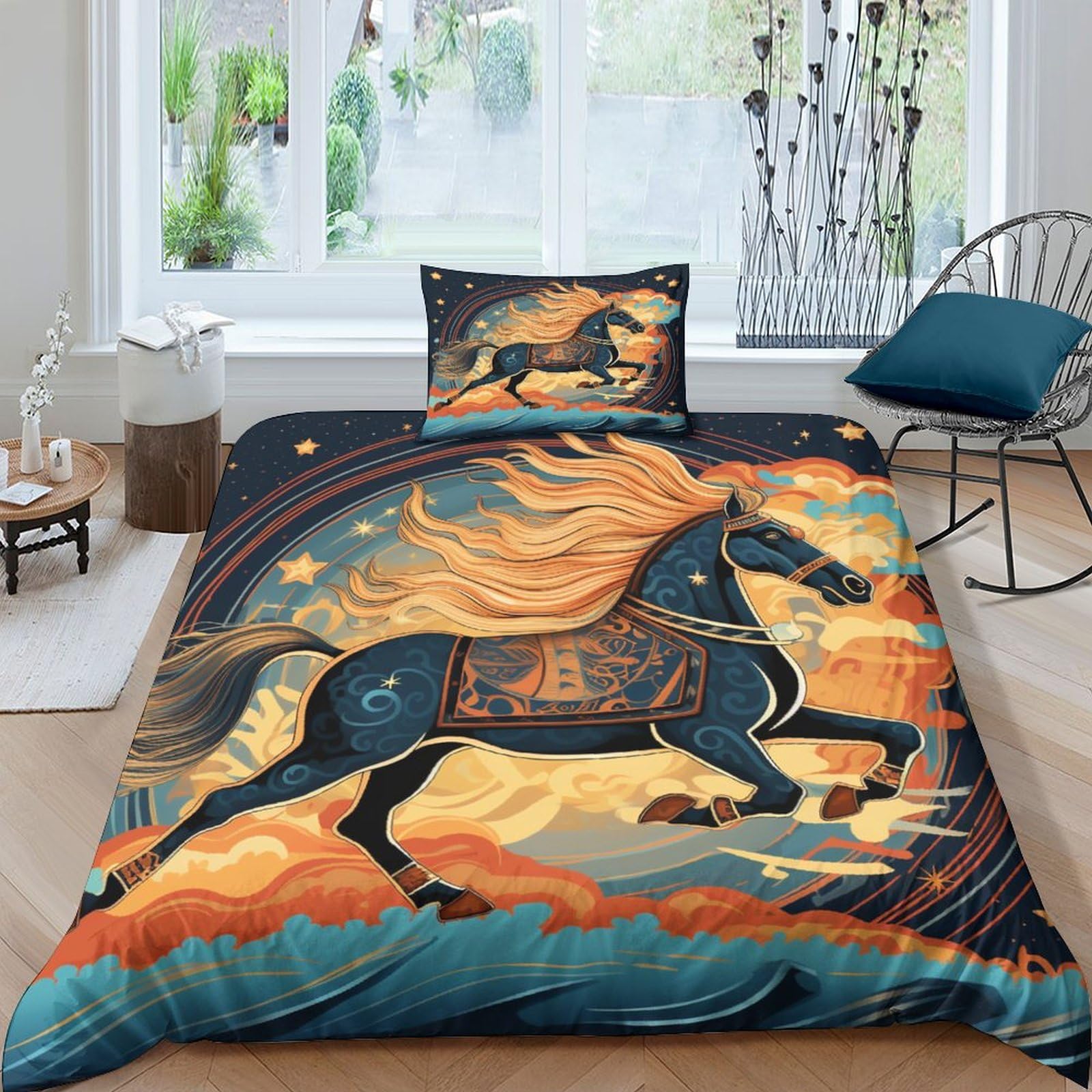 Housse de couette cheval pour décorer la chambre des enfants et ados