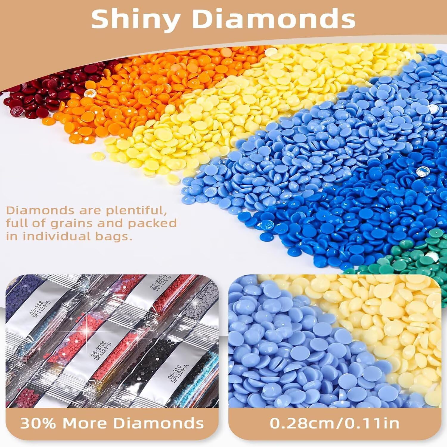 Zestaw 4 diamentów do malowania diamentami dla dorosłych, 5D DIY rzeźbienie Zen zestawy do malowania diamentami, okrągły diament kryształ dziecko początkujący zestaw mozaiki do haftu artystycznego do
