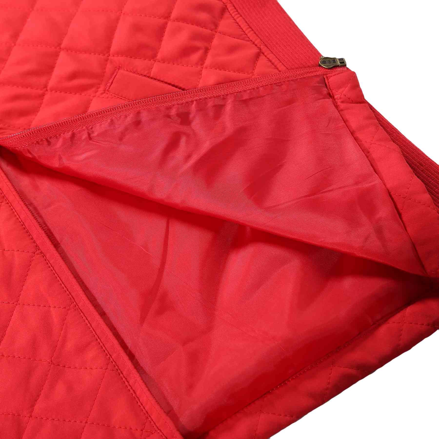 Bienzoe Gilet matelassé décontracté pour femme : veste légère et pliable sans manches, Rouge, 3X-Large