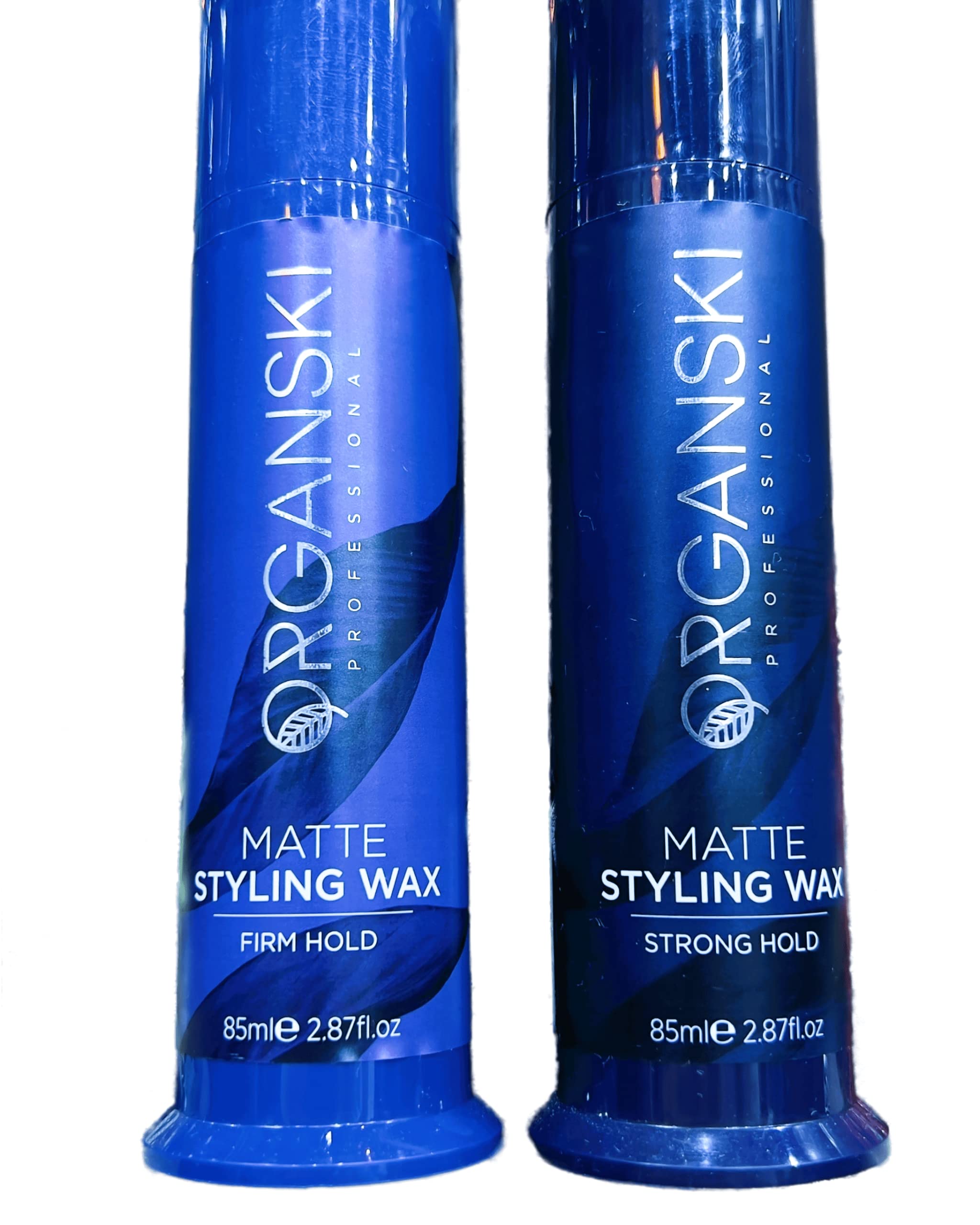 Organski Professional Hair Wax Combo Pack - Matte Strong Hold & Matte Firm Hold for All Day, Natural Styling on Any Occasion, Great Value, Made in the UK!