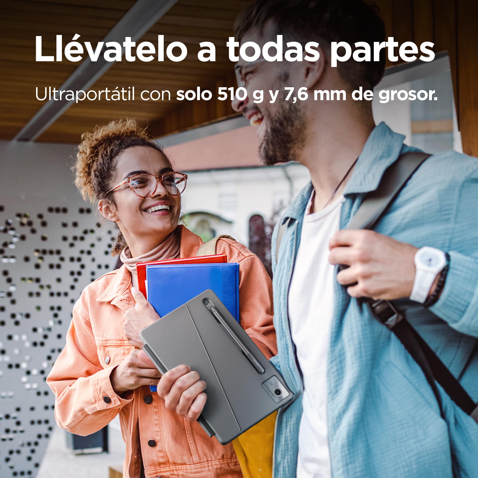 Lenovo Chromebook Duet 11 Gen 9-11" WUXGA Táctil + Lápiz Incluido (MediaTek Kompanio 838, 8GB RAM, 128GB Emmc, ChromeOS) Gris QWERTY + 3 Meses Google AI Pro con Gemini Pro y 5TB