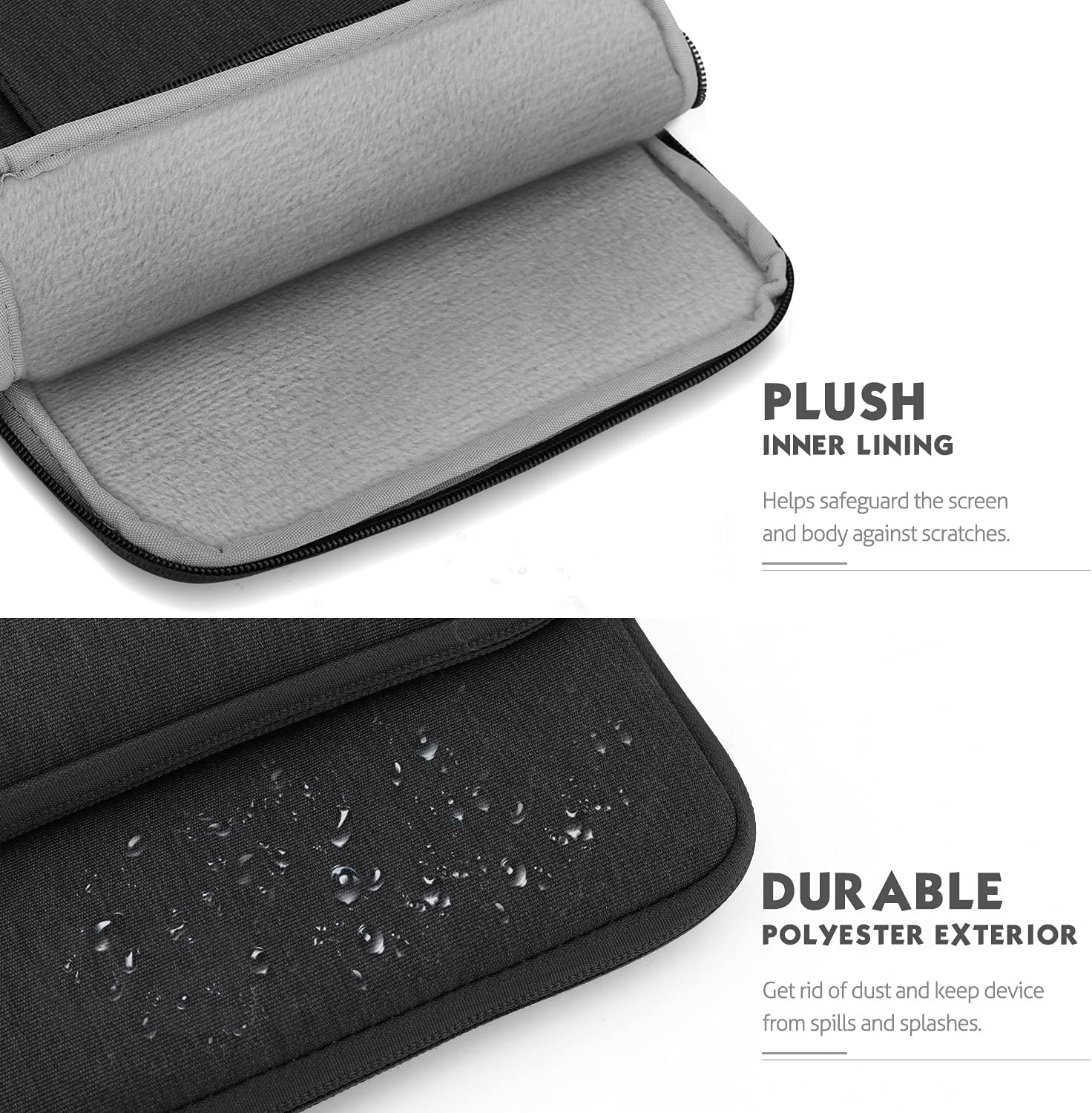 MoKo 13 Inch Tablet Sleeve Bag Carrying Case with Pockets Fits 13 Inch iPad Air M3 2025, iPad Pro 13" M4 - Image 4