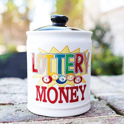 Miniatura 6 de Cottage Creek Alcancía de lotería, tarro de caramelo de lotería con tapa, soporte para boletos de lotería, regalos de lotería