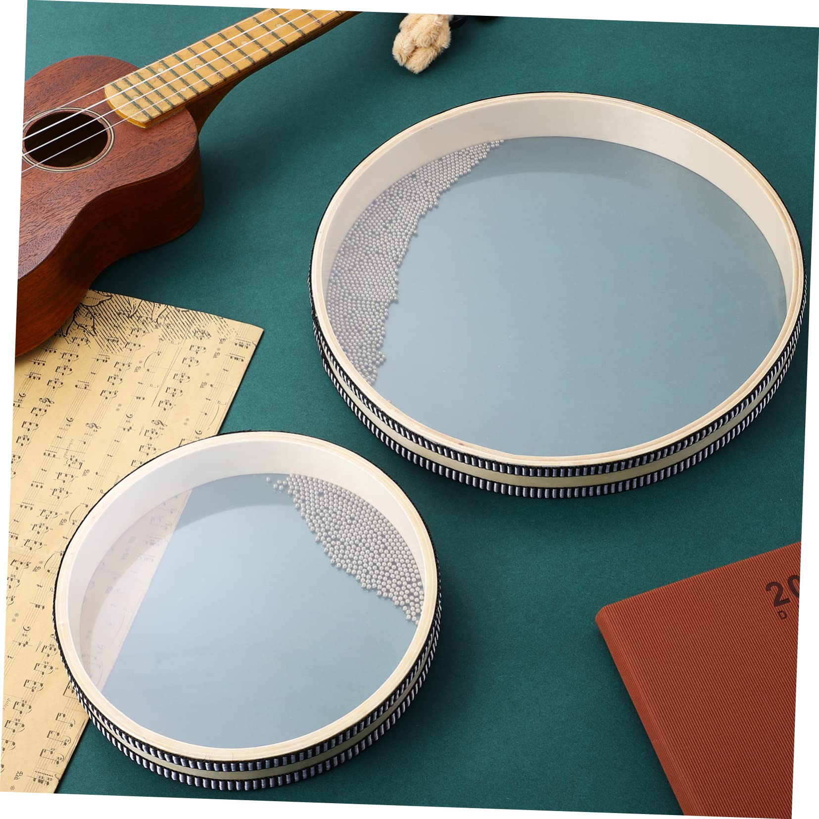 Vaguelly 2 Pcs Surf Drum Strumenti Musicali Per Adulti Grandi Tamburi Oceanici Tamburi Oceanici Per Attrezzature Rotonde In Legno Per Bambini