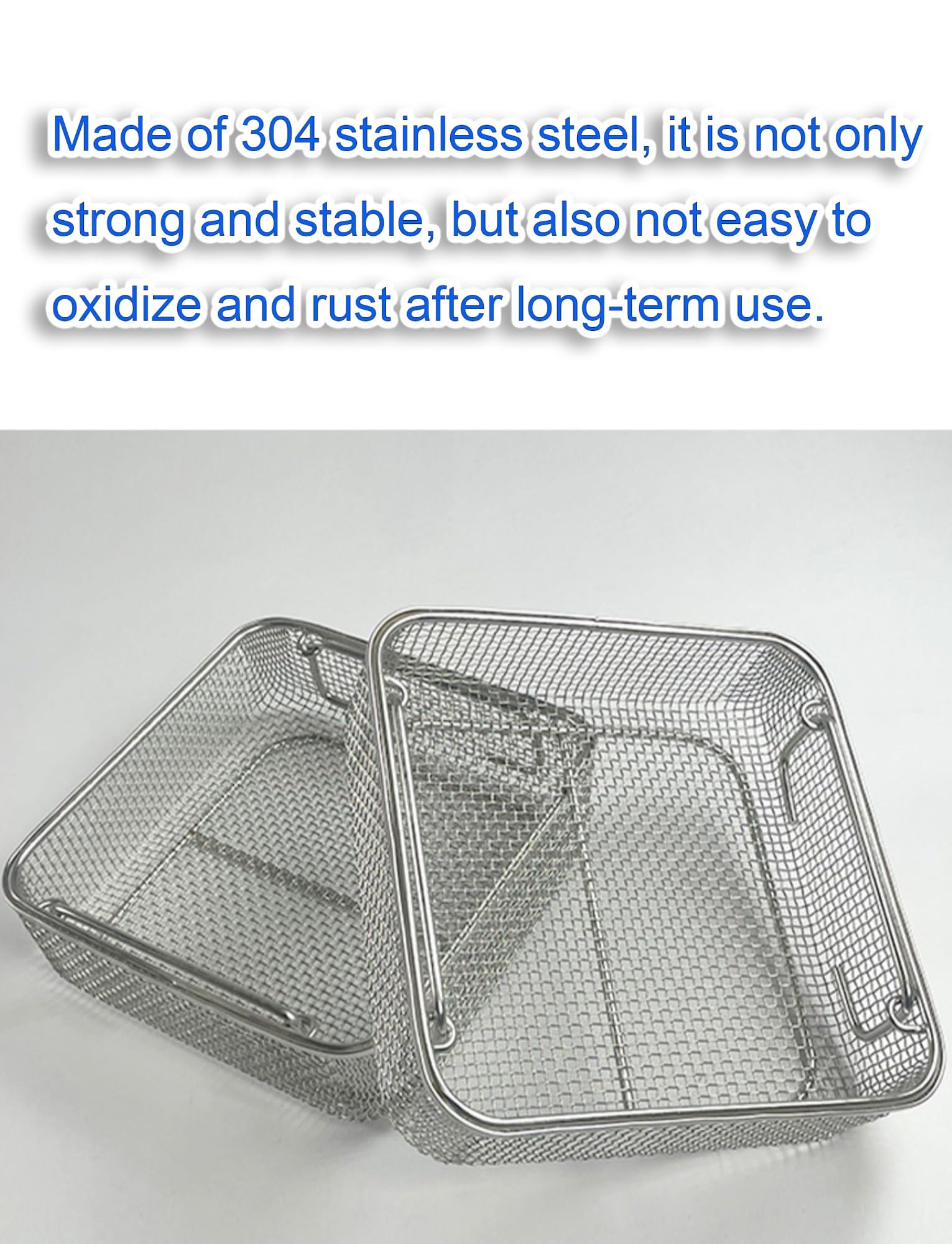 Vassoio di sterilizzazione medicale - Cestello in Rete Perforata in Acciaio Inox 304 per Il Lavaggio di Strumenti odontoiatrici e per l'organizzazione in Laboratorio.