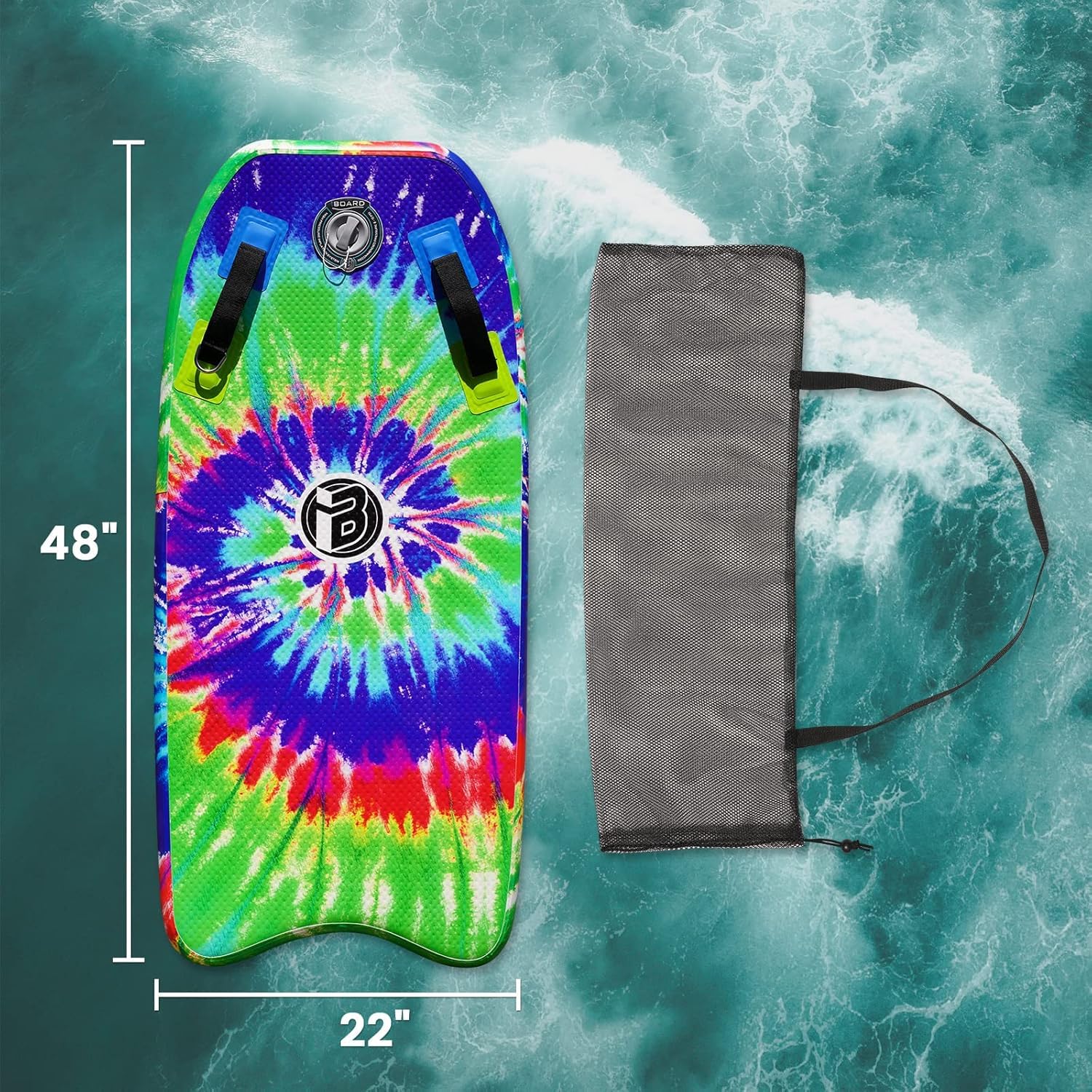 Portable Inflatable Bodyboard 42 inch Body Board with Sup Technology Solid and Stable Platform and Buoyancy for Adult Or Teen