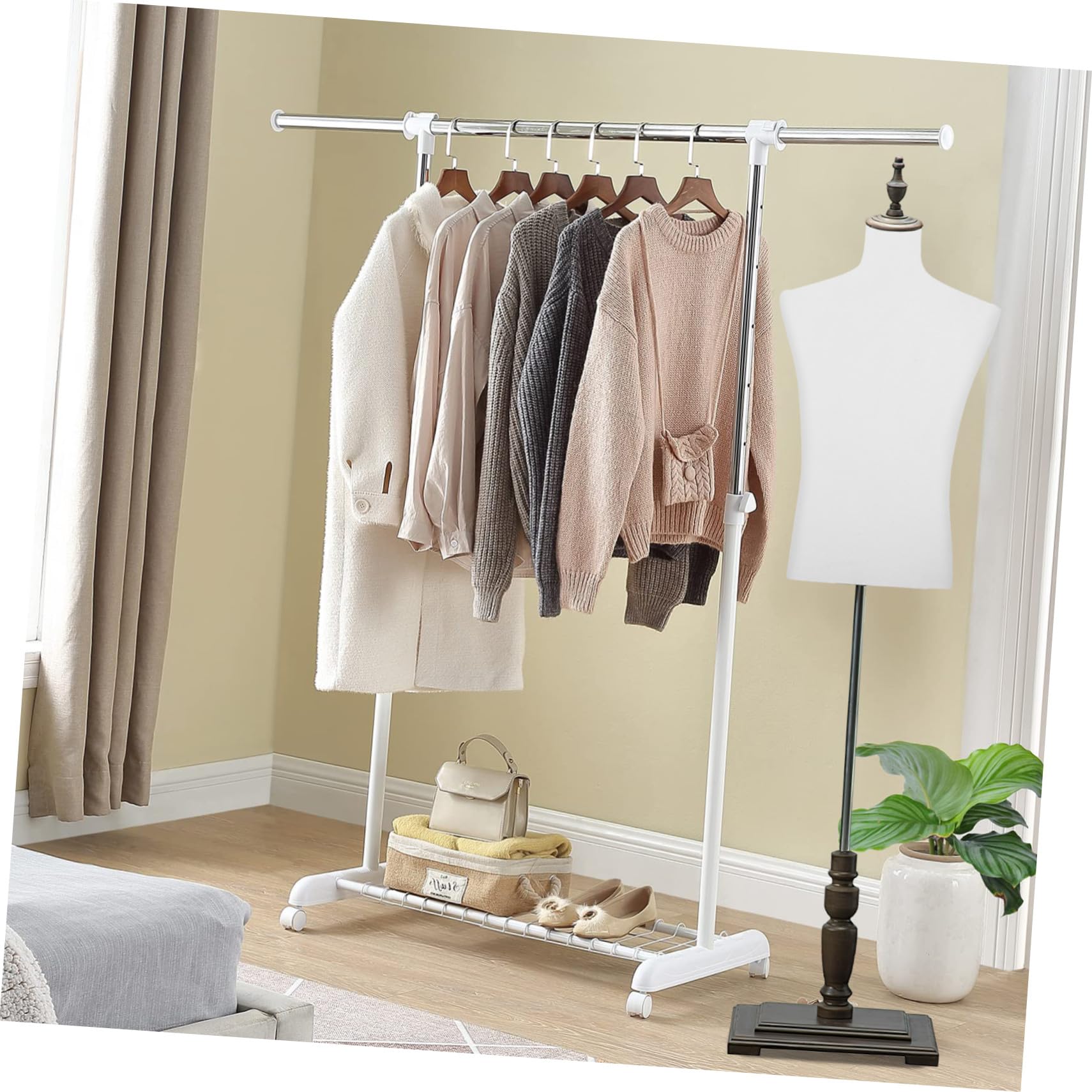 Copri Manichino Maschile in Cotone Bianco per Negozi di Abbigliamento Design Realistico e Facile Installazione, Versatile per Esposizioni e Studi Fotografici