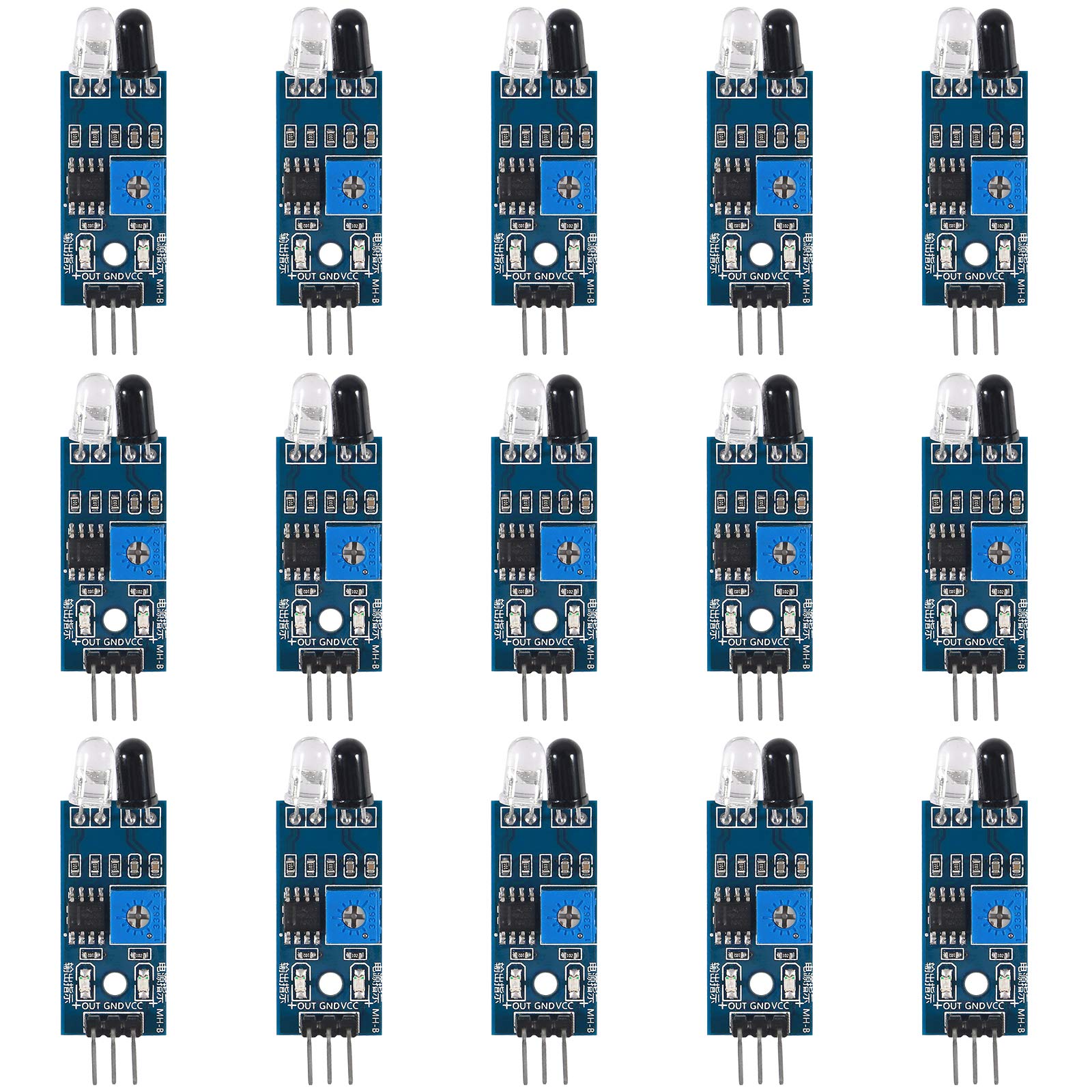 Snapklik.com : 15PCS IR Infrared Obstacle Avoidance Sensor Module 3 ...
