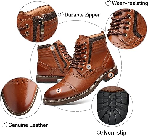 Miniatura 5 de Botas Chelsea para hombre, elegantes y cómodas, de cuero, con cremallera