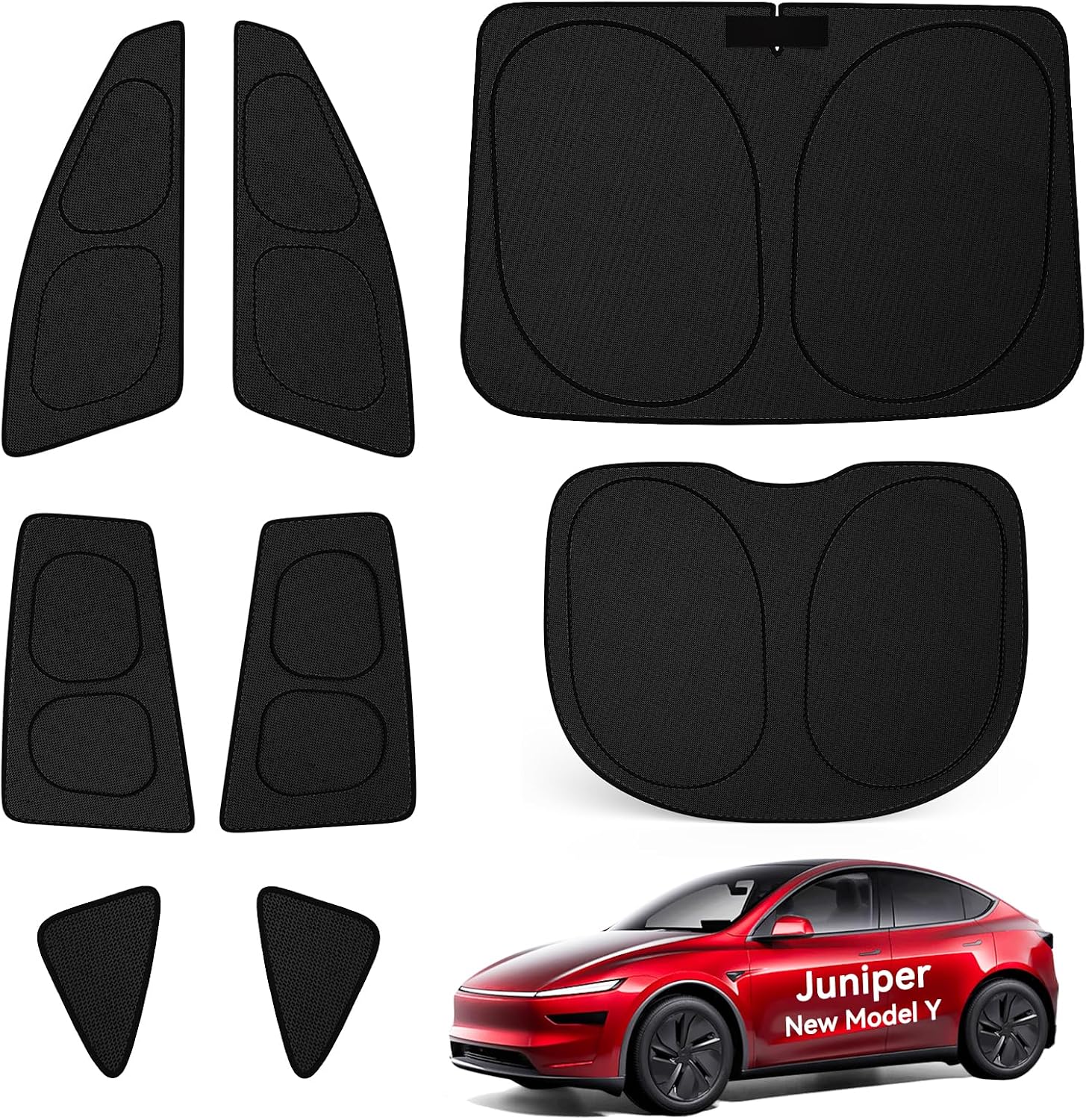 Side Window Sunshades for Tesla Model Y Juniper 2025-2026, 8 PCS