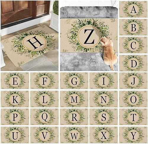 Miniatura 3 de Tapetes de puerta personalizados con apellido familiar, 24 x 16 pulgadas, antideslizantes, para entrada al hogar, puerta delantera, tapete de