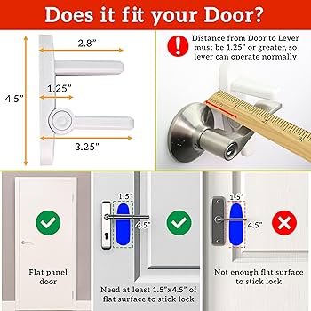 Amazon.com: Door Lever Lock (6 Pack) Prevents Toddlers from