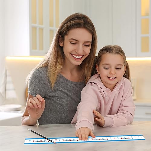 Miniatura 6 de 36 piezas de líneas numéricas para estudiantes, 0 a 30 tiras de líneas numéricas de borrado en seco, cognición, conteo, secuenciación, números pares