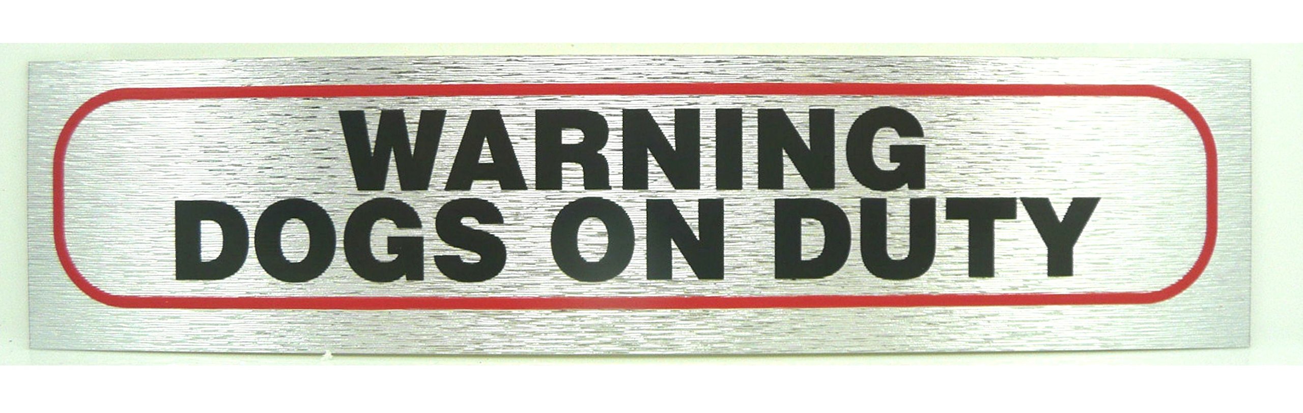 Ecobbler Dog Signs For Dog Owners 17Cm X 4Cm Large Selection - Warning Dogs On Duty
