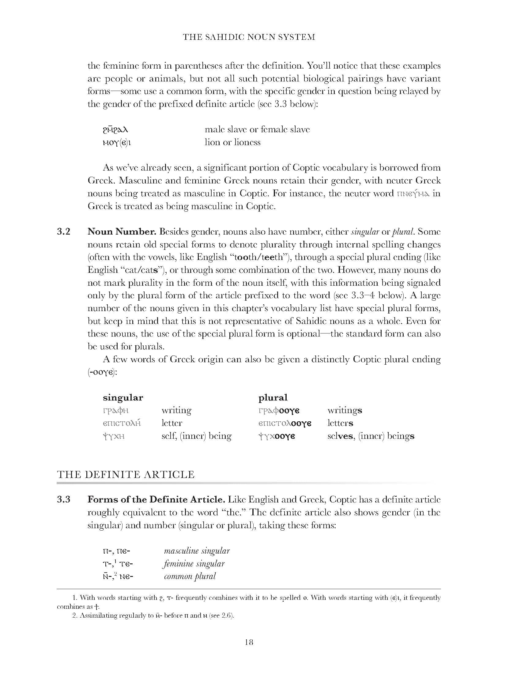 Basics of Sahidic Coptic