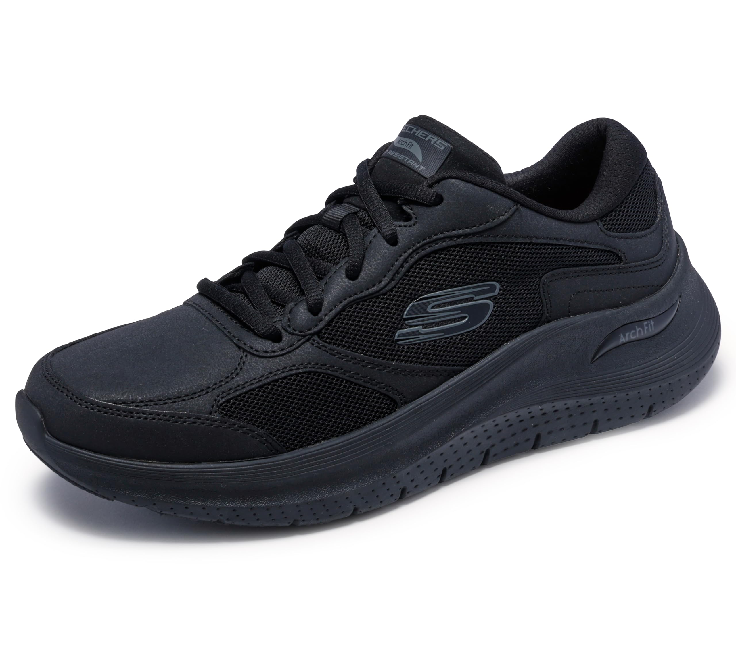 Skechers Men's Work Arch Fit 2.0 Lace Up Food Service Shoe, BLK, 9