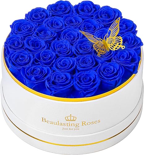 Miniatura 19 de Rosas preservadas para siempre, rosas reales en una caja, flores de cumpleaños para el día de la madre, para ella, mamá, mujer, esposa, día de San