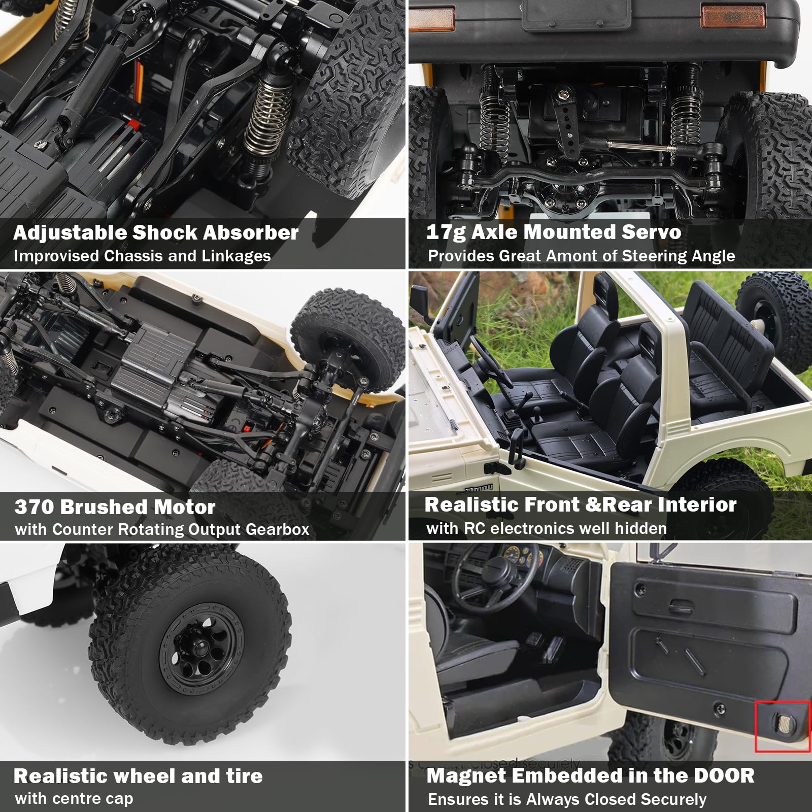 wpl c74ー1 Amazon.com: 1/10 RC Crawler, WPL C74-1 Jimny JA11 RC Rock