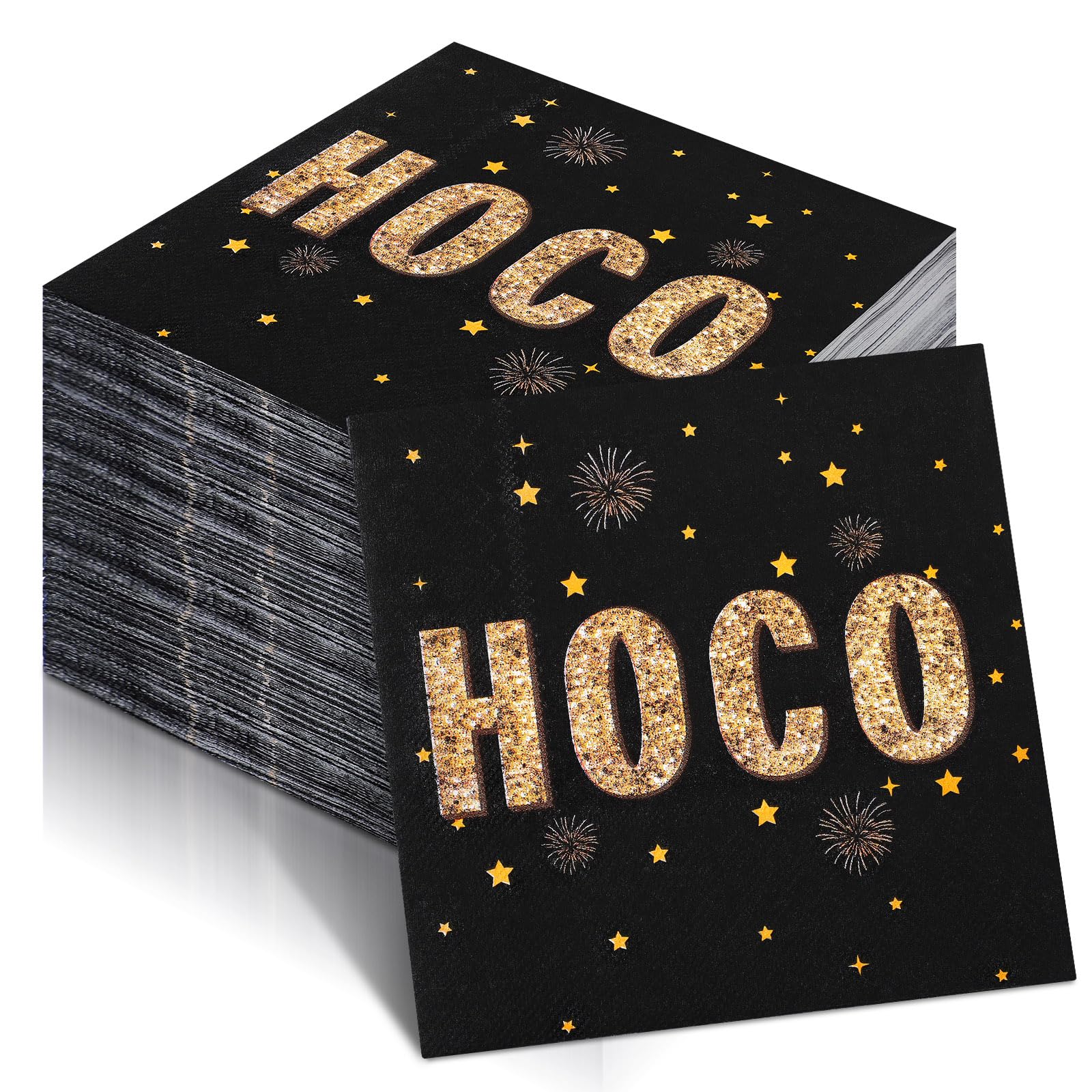 Feifeiya 60 Pcs Hoco Cocktail Paper Napkins 6.5 x 6.5 Inches