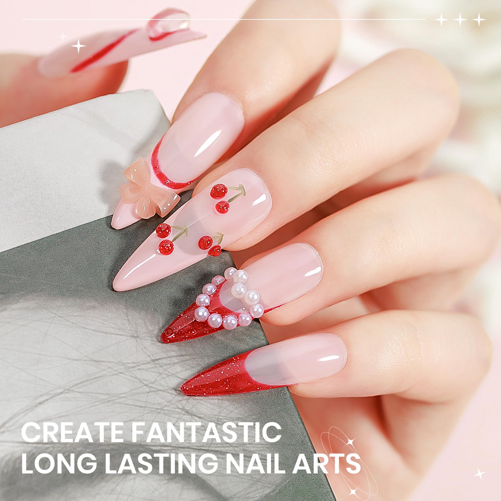 SUPWEE Fester Builder żel do paznokci Non-Stick Hand 3D Rzeźba żel przezroczysty nagi solidny Nail Art rzeźbienie wzorów, wytłaczanie twarde do paznokci Mnikure