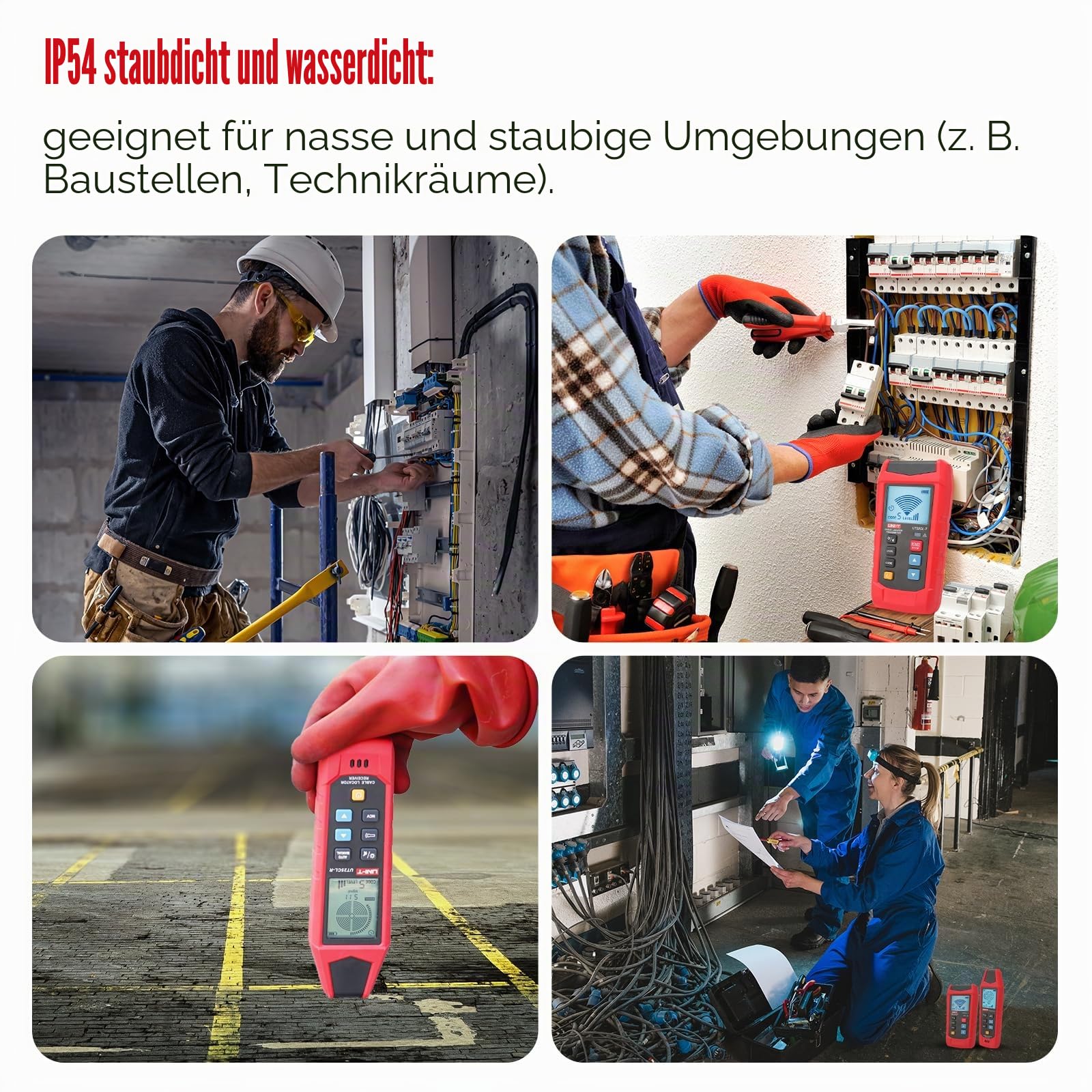 UT25CL Kabelfinder Tester für Netzwerkkabel LAN Kabelverfolgung Messung POE NCV Kontaktloser Test Elektrische Sicherheit Spurerkennung