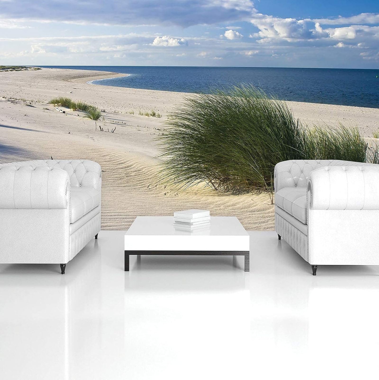 Kfjhgbdshhj 3D Mural Photo Mural-Wallpaper Beach - For Living Room Bedroom 3D Effect - Natural,400Cmx280cm Poster - Wall Sticker - Frameless Picture