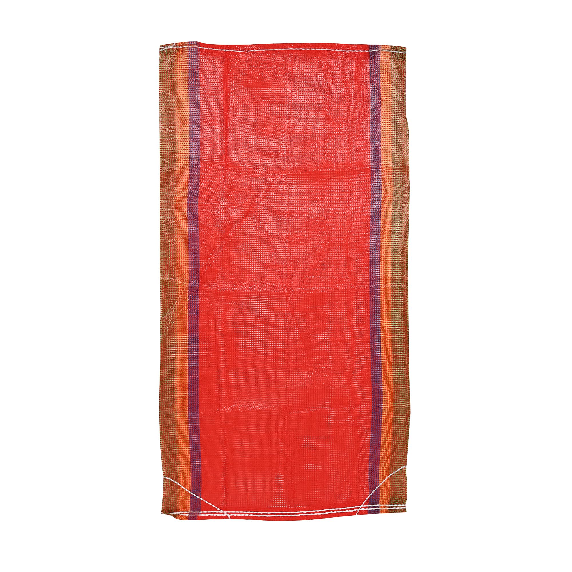 VETAS Polyethylene HDPE Modern Open Net Bag for Vegetable, Fruits Storage, Onion, Potato (Size 40In X 22In, 50Kg, Set of 5, Red)