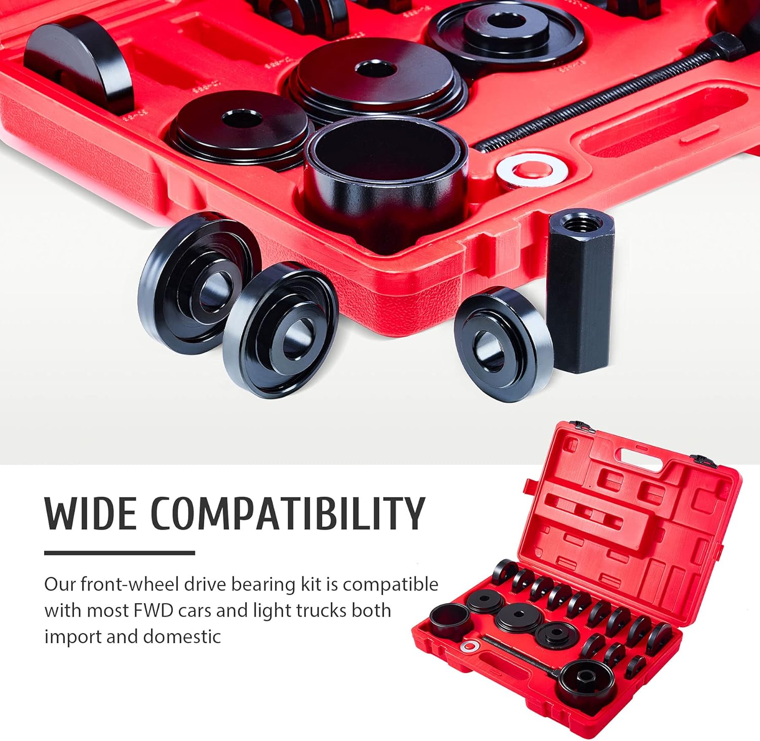 🔥 Flash Sale Orion Motor Tech 23-Piece FWD Front Wheel Drive Bearing Adapters Press Kit Puller Set Replacement Installer Removal Automotive Mechanics Tool Kit Top Rated Orion Motor Tech 23-Piece FWD Front Wheel Drive Bearing Adapters Press Kit Puller Set Replacement Installer Removal Automotive Mechanics Tool Kit