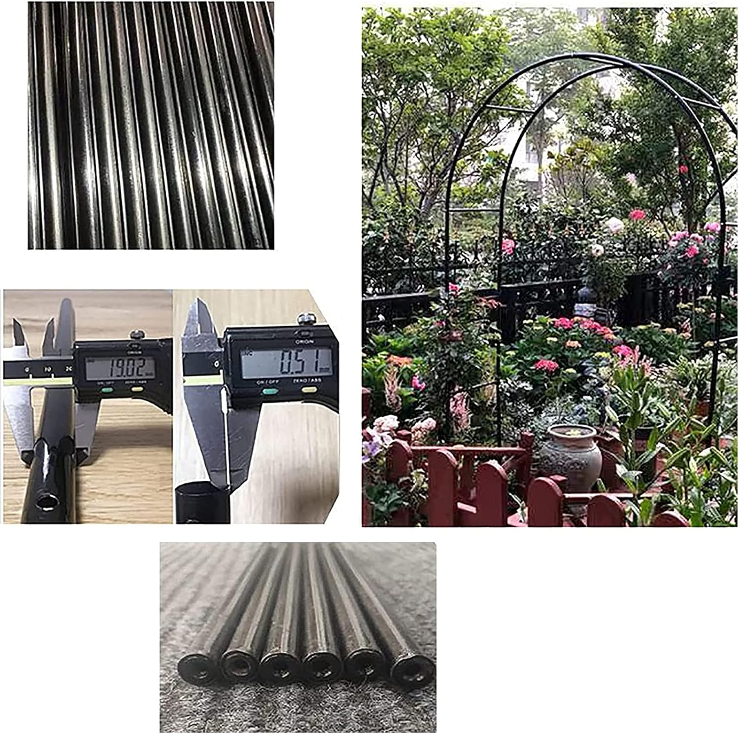 Garden Arch Made of Metal,Rose Arch for Climbing Plants Clematis,Climbing Support Trellis,Pergola,Weather-Resistant Climbing Arch,Wedding Arch,Archway,Trellis,Garden Arbor,Roses,Vine Support Trellis