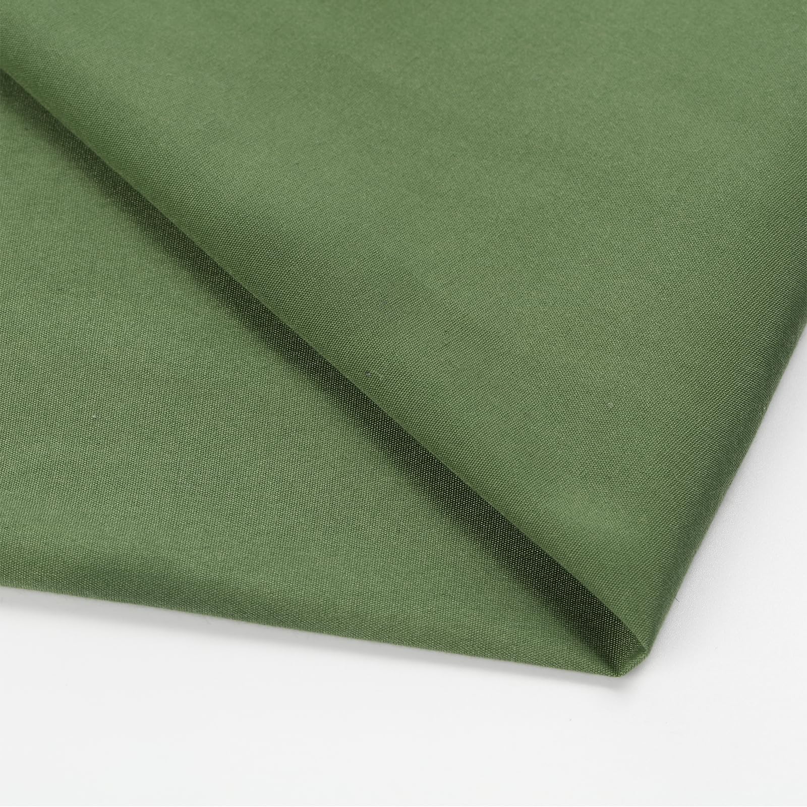 Cotton Polyester Fabric by The Yard - 60" Wide Broadcloth Fabric Soft,Breathable Material - for Lining&Clothes Sewing (Olive Green, 1 Yard) - 4