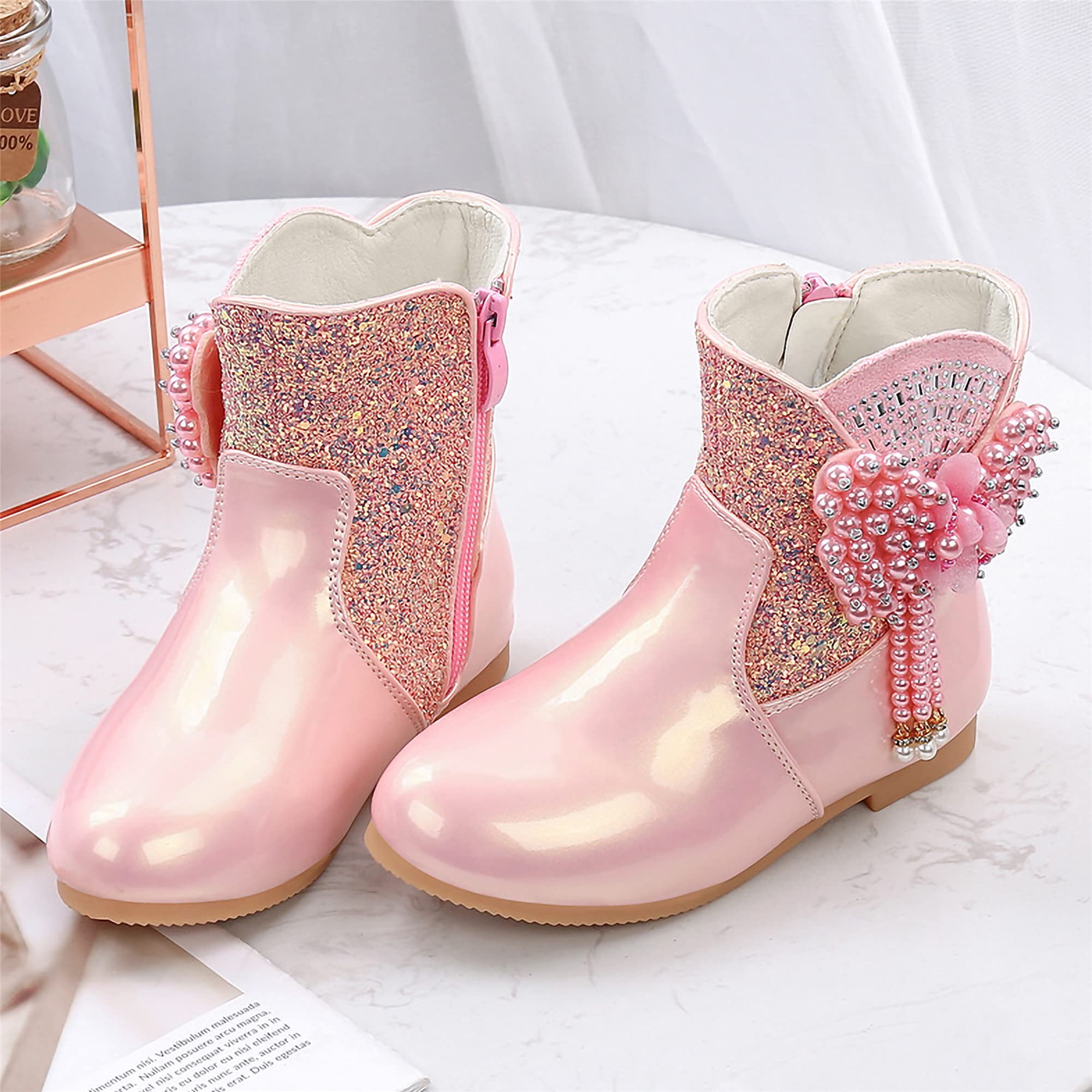 New front Scarponcini da Neve Bambina Stivaletti Bambina Invernali Stivali da Neve Fodera Calda Scarpe Invernali Bambini Stivali Bambina Invernali con Antiscivolo