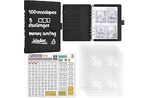 1 Piece 100 Envelopes Money Saving Challenge Binder