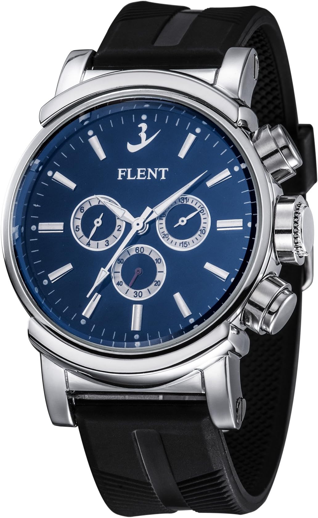 U_nique Men's Simple Mineral Crystal Blue Dial,Luxury Watch Mechanical Wrist Watches