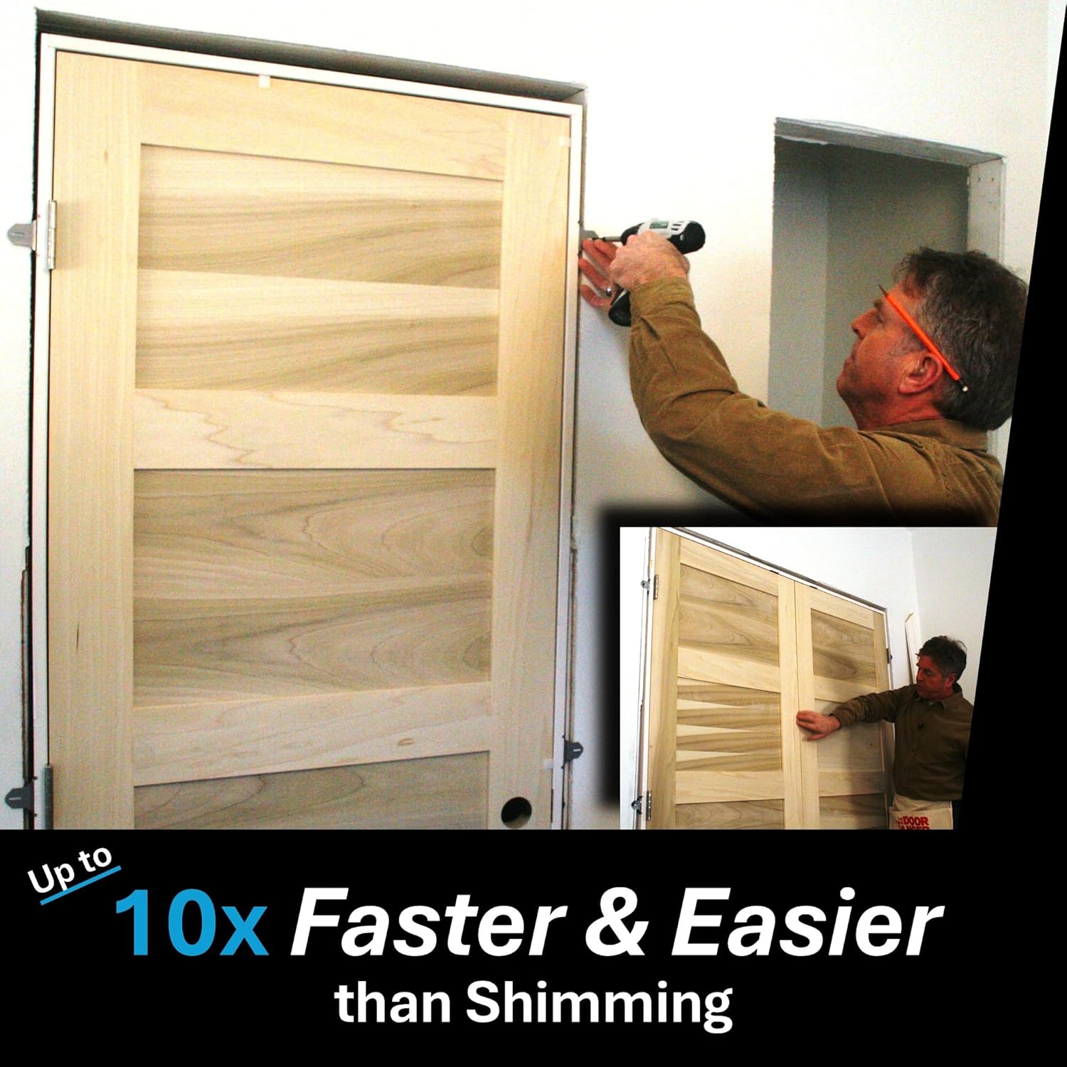 EXPR® Premium Door Install Kit - Max Strength (Secures Both Sides) | Official Door Stud® Bracket