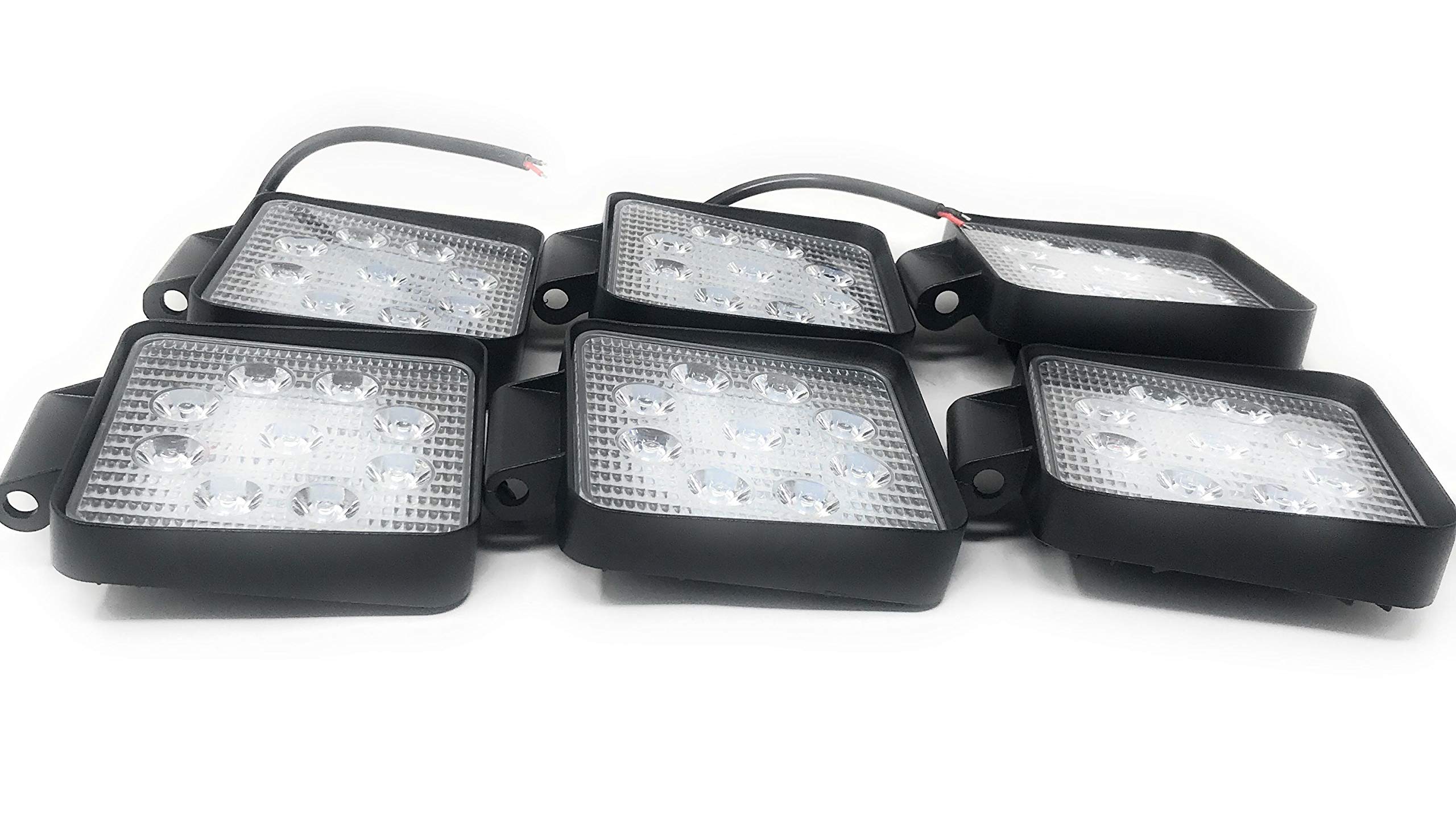 TEMPO DI SALDI 6 X Faro 27W Quadrato Faretto Led Da Lavoro 9 Led Da 3W Di Profondità Auto Barca