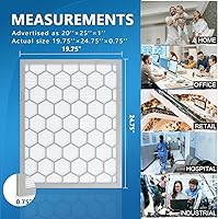 Vista 3 de 20x25x1 MERV 8 Air Filter,AC Furnace Air Filter,Reusable ABS Plastic Frame, 7 Pack Replaceable Filter Media (Actual Size: 19 3/4" x 24 3/4" x 3/4")