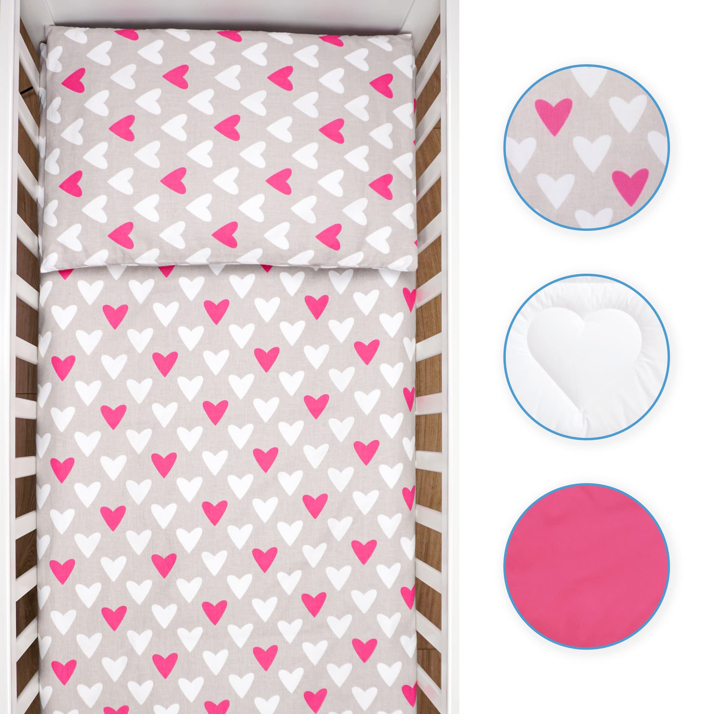 Baby Comfort 4 Piece Toddler Kids Cot Bed Set 120x90 cm Duvet Pillow Duvet Cover Pillowcase 12M+ (It's a Boy) — view 23
