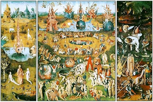 Hieronymus Bosch Garden of Earthly Delights Tríptico Hieronymus Bosch Impresión Renacentista Pinturas Tríptico Arte de Pared Tríptico Arte Bíblico