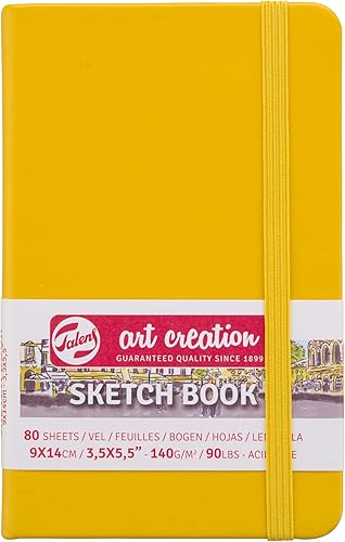 Tarens T9314-111M 441769 Art Creations - Cuaderno de dibujo, 3.5 x 5.5 pulgadas (3.5 x 5.5 in), color amarillo dorado